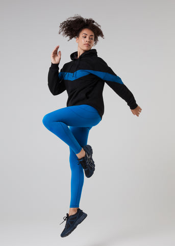 Got Your Back Hoody - Black with Blue Chevron